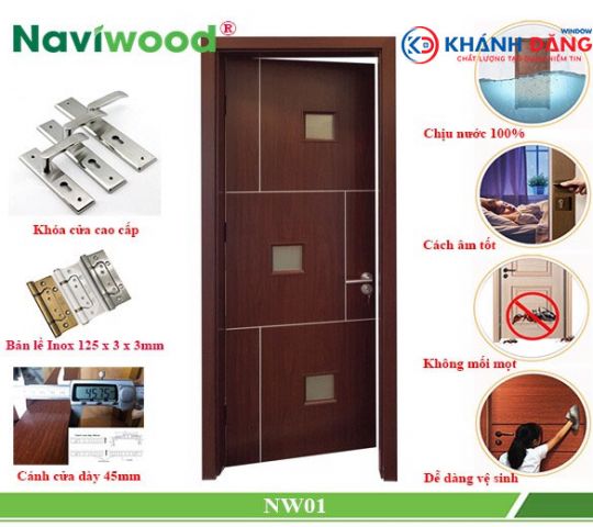 Cửa gỗ composite Naviwood NW01