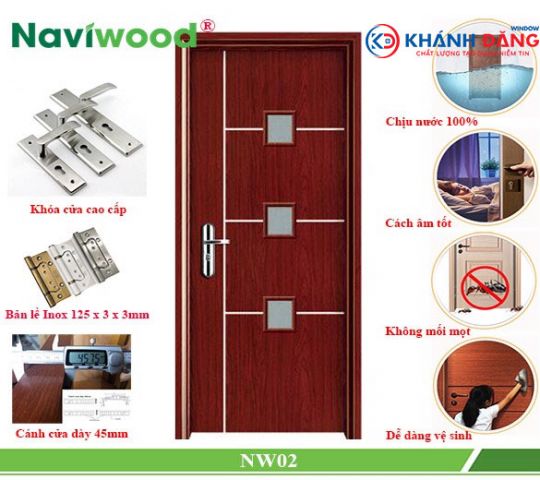 Cửa gỗ composite Naviwood NW02