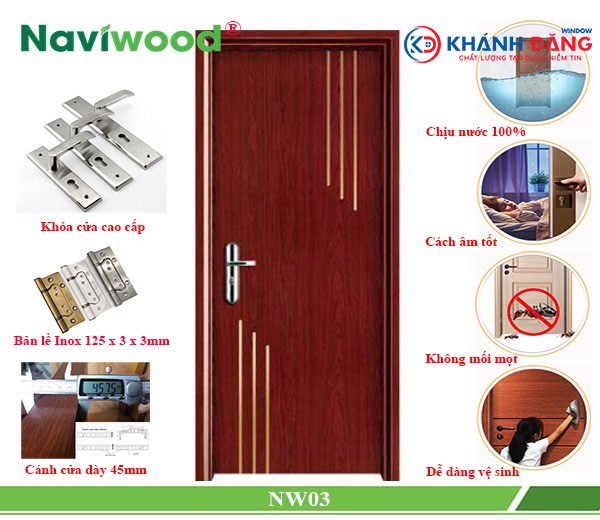 cửa gỗ composite naviwood NW03