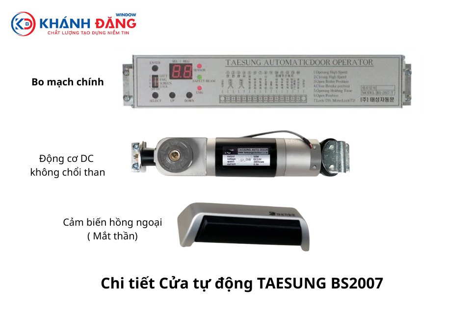 Trọn bộ cửa tự động TAESUNG BS2007 chính hãng Hàn Quốc